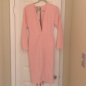 House of CB pastel pink midi dress